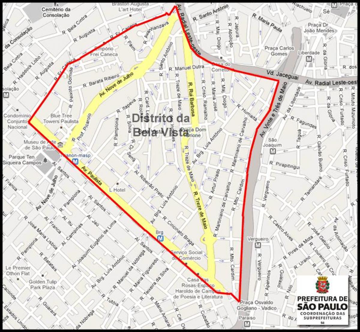 Карта Бела-Виста-Сан-Паулу