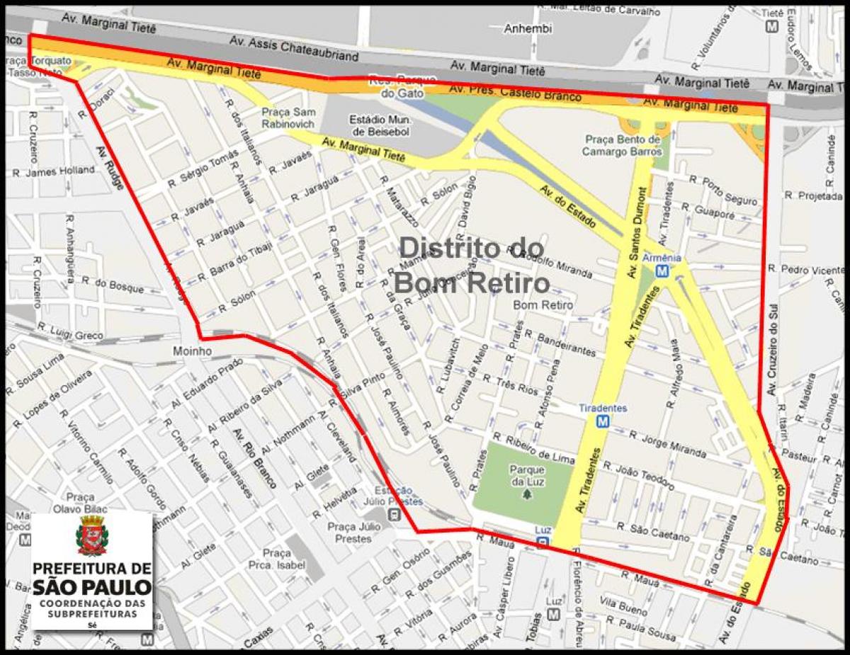 Карта Ретиро Бом-Сан-Паулу