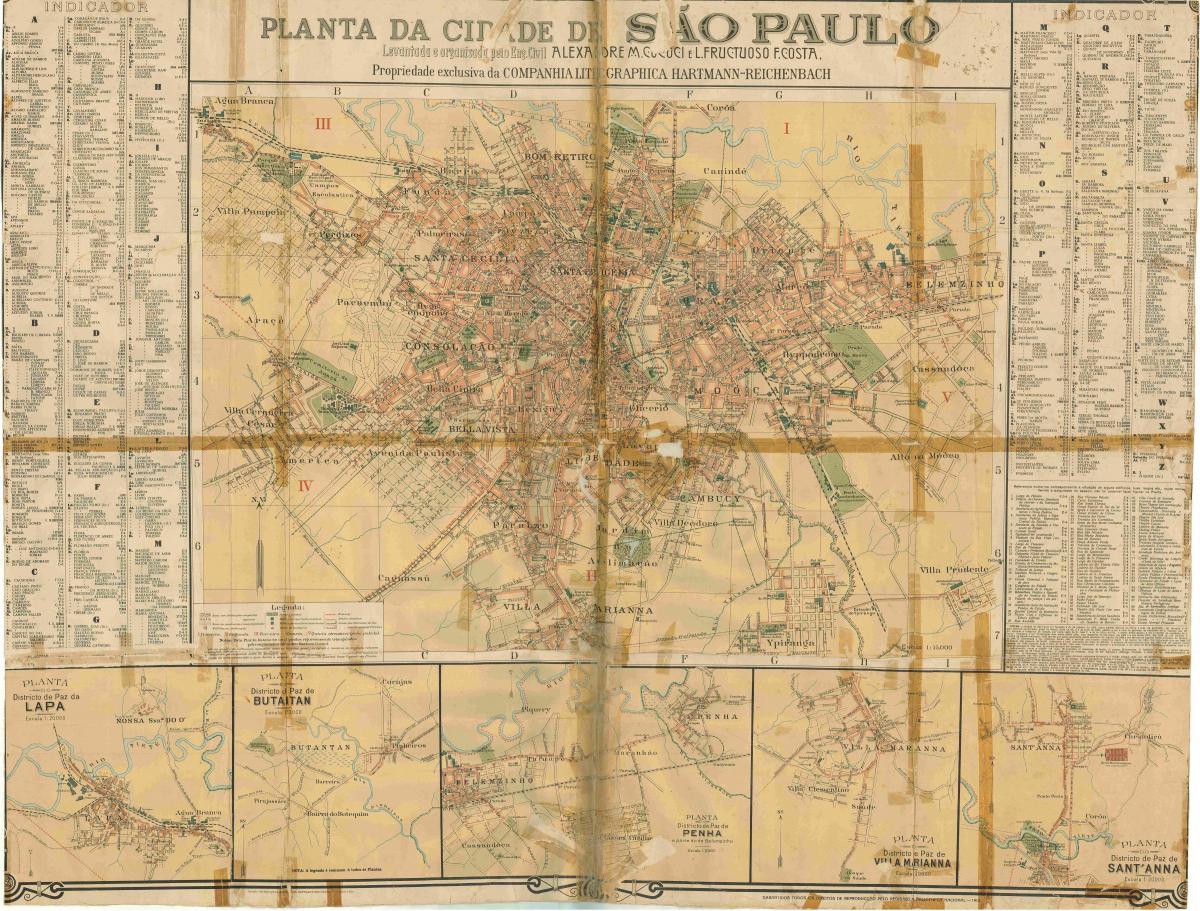 Карта бывший Сан - Паулу- 1913