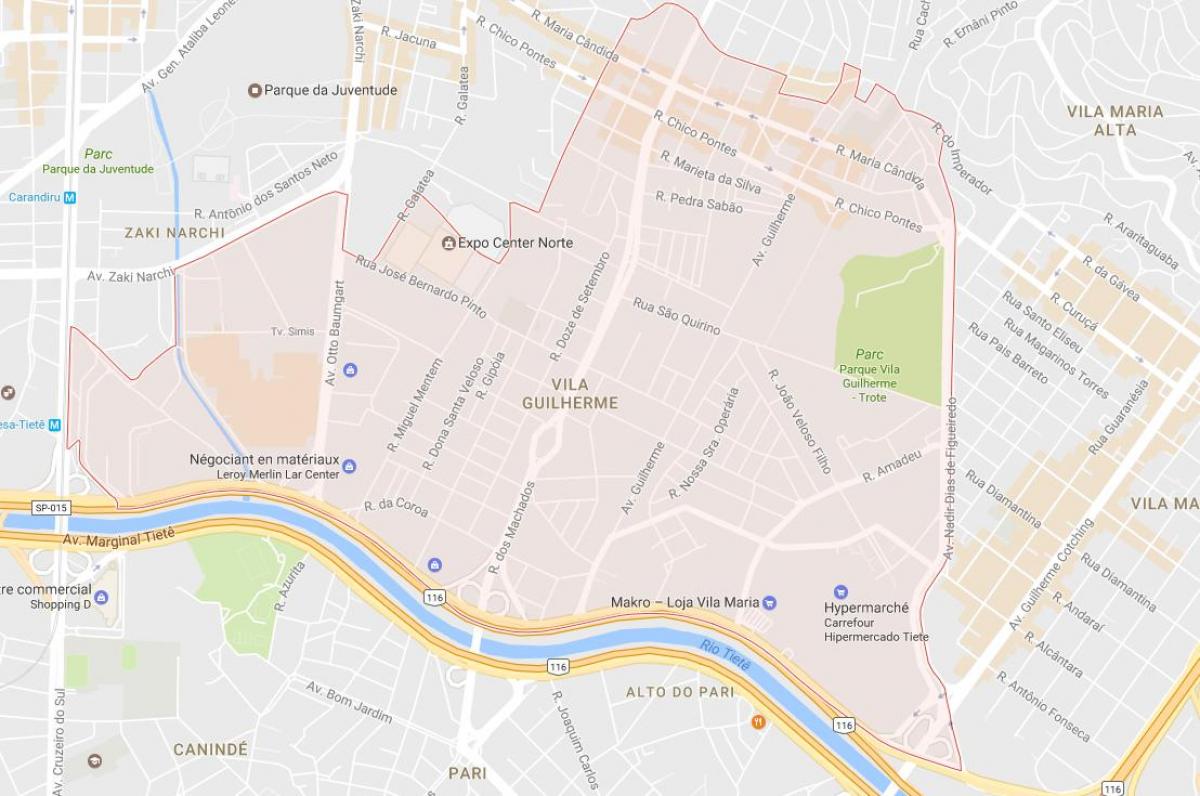 Карта Сан-Паулу-Вила Гильерне