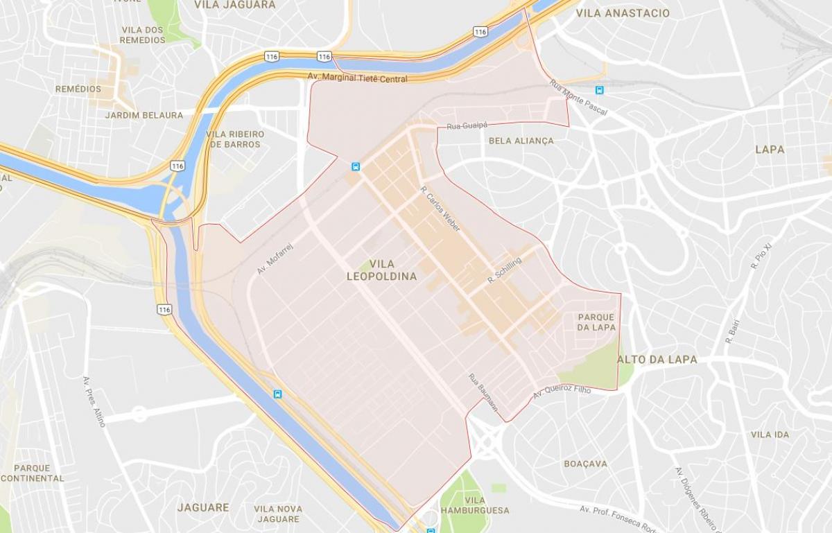 Карта Сан-Паулу Вила Леопольдина