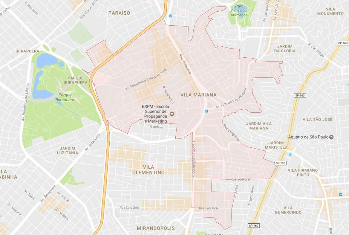 Карта Вила-Мариана Сан-Паулу
