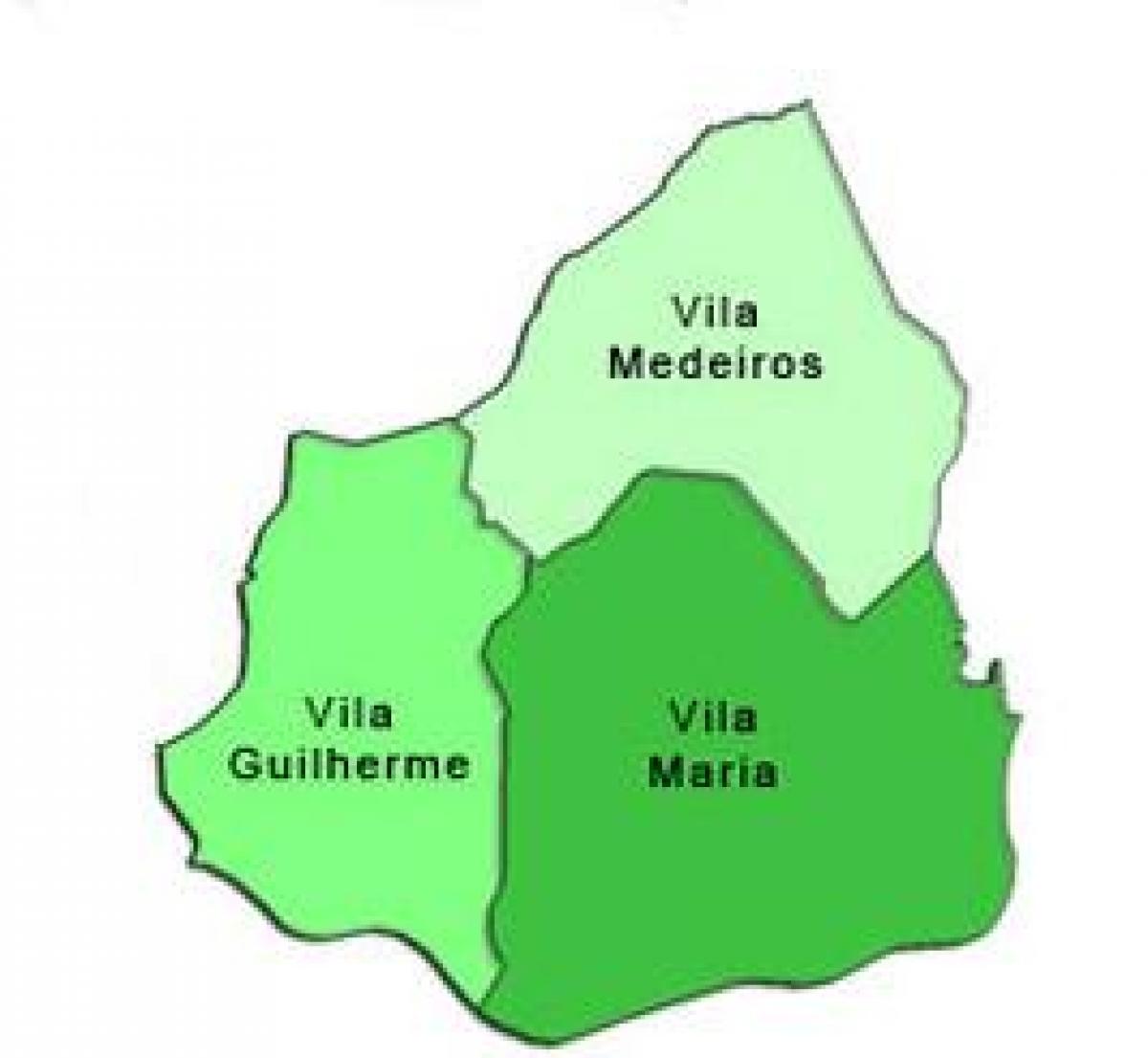 Карта Вила Мария суб-префектура