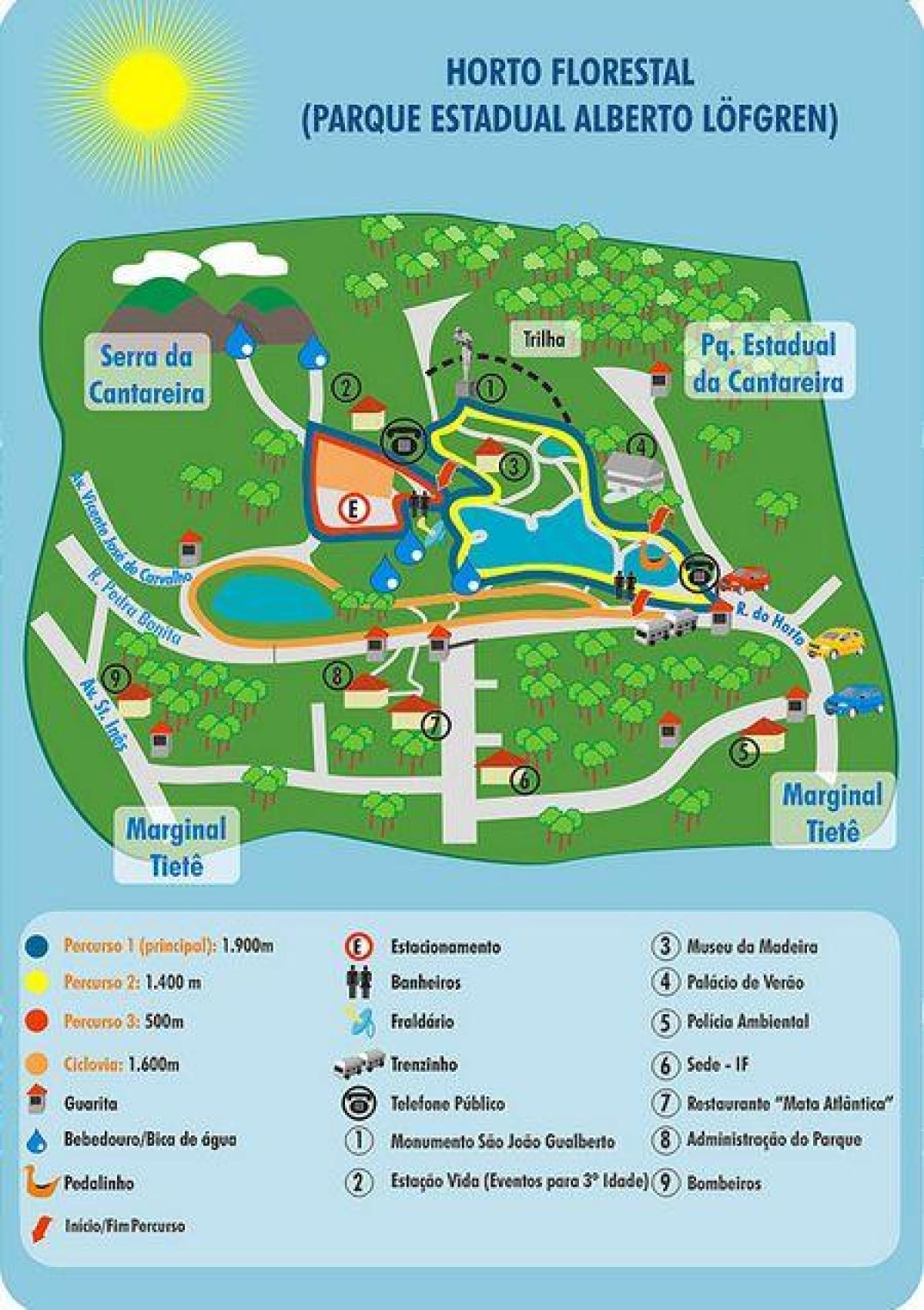 Карта-заметила парк Альберто - цветочный сад