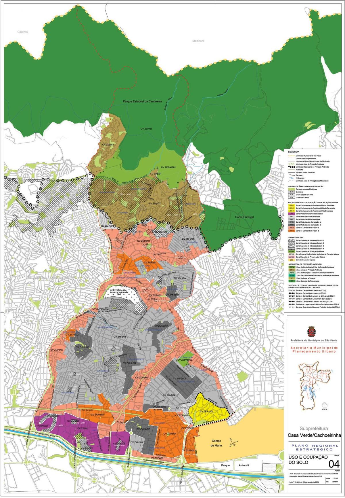 Карта Каса-Верде, Сан-Паулу - захват земли