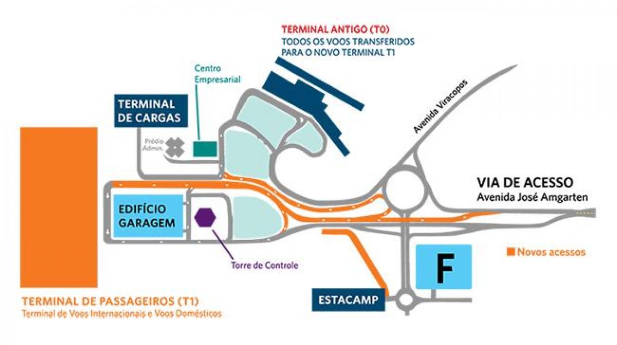 Карта международного аэропорта Виракопус