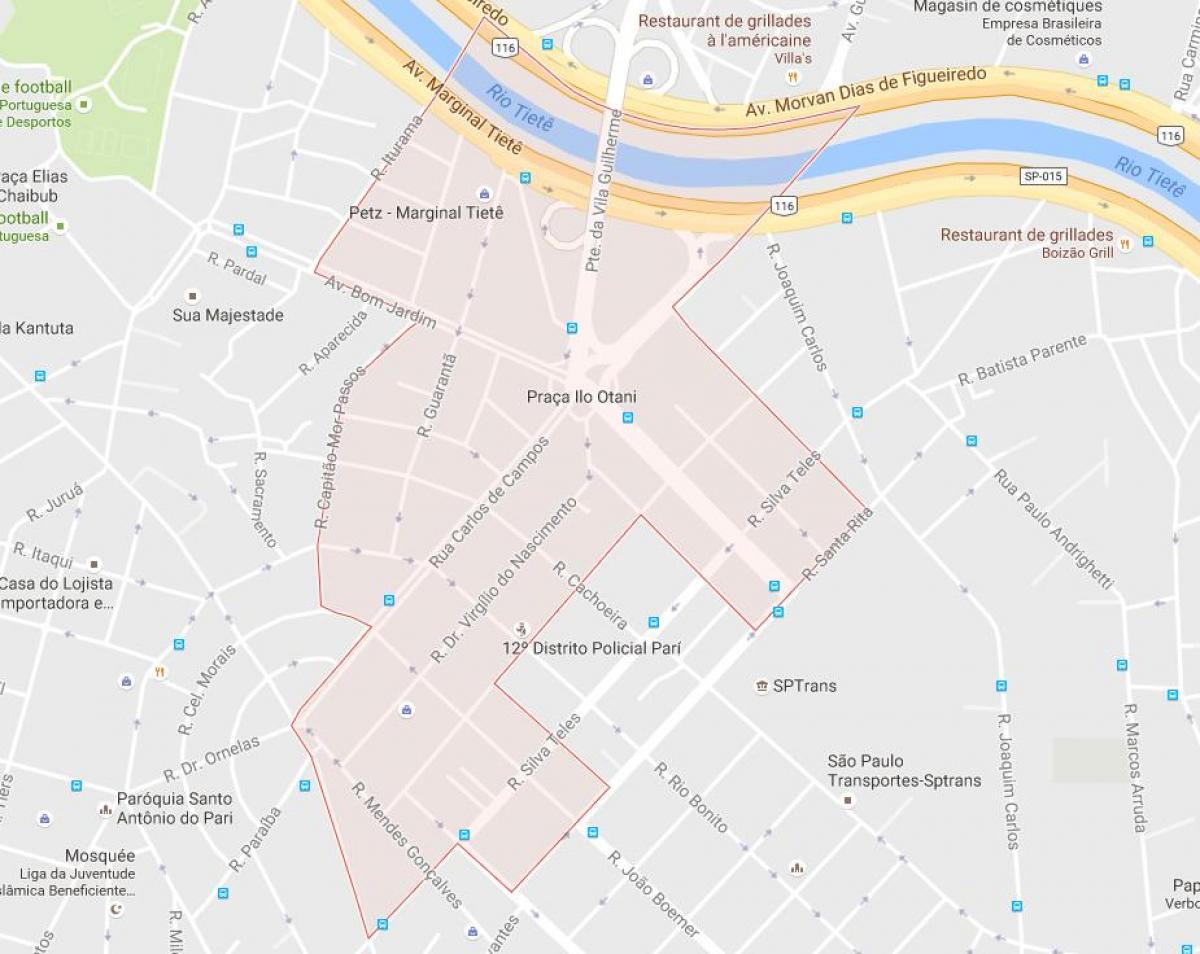 Карта Пари-Сан-Паулу