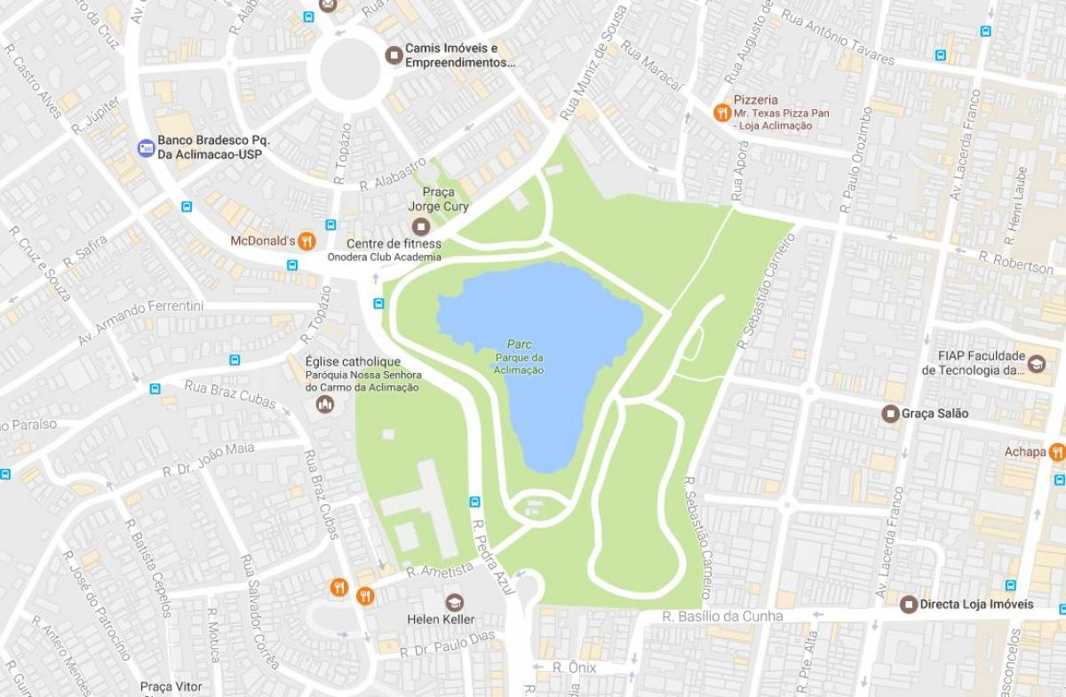 Карта парк акклиматизации Сан-Паулу