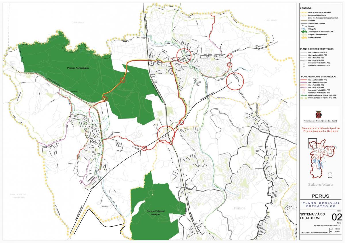 Карта Перус Сан - Паулу- дорог