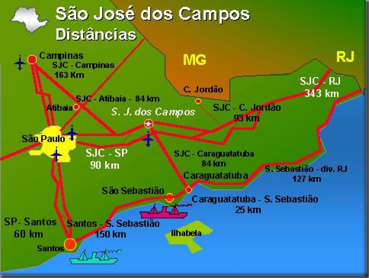 Карта аэропорта Сан-Жозе-дус-кампус