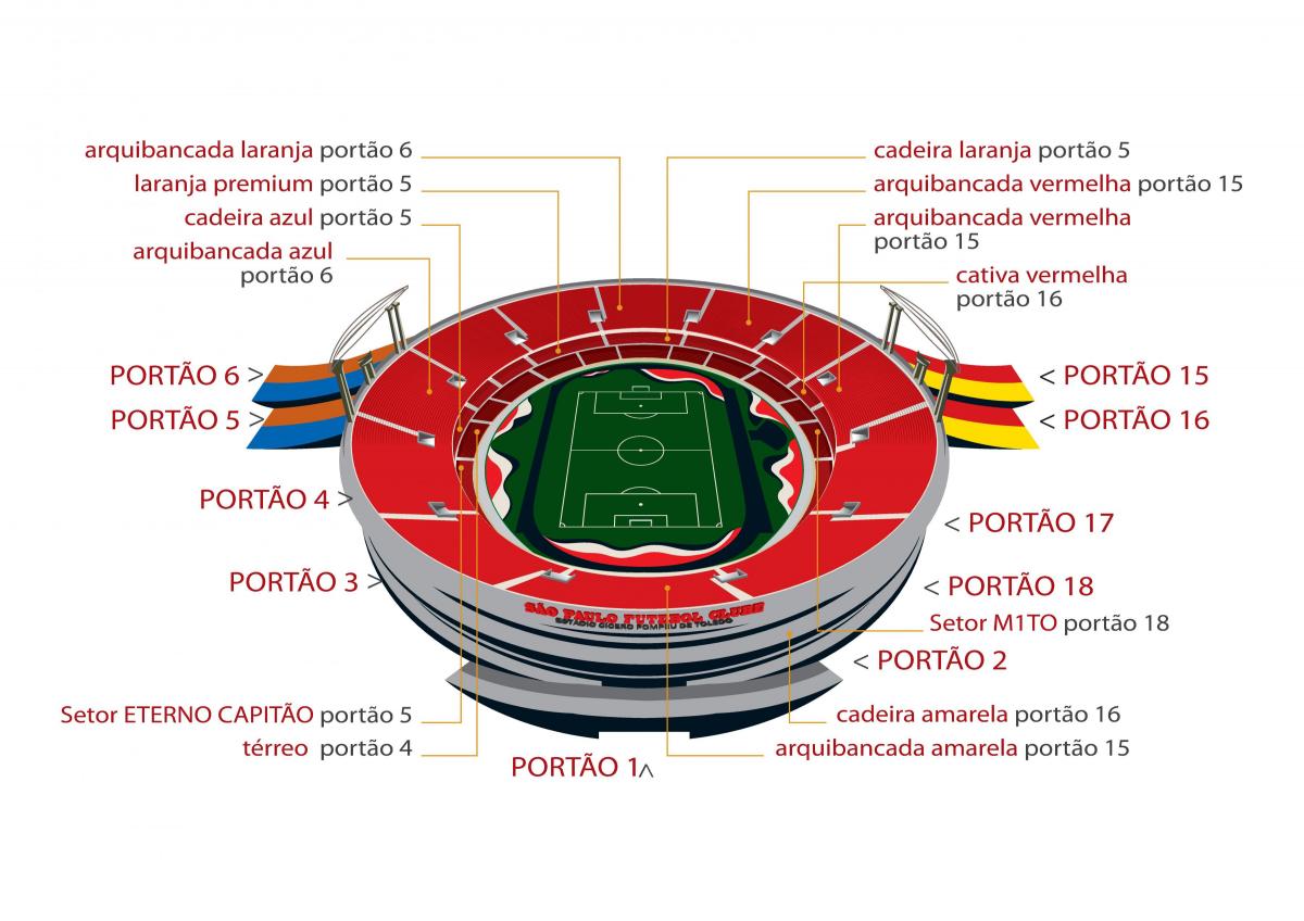 Карту стадиона Сан-Паулу Морумби
