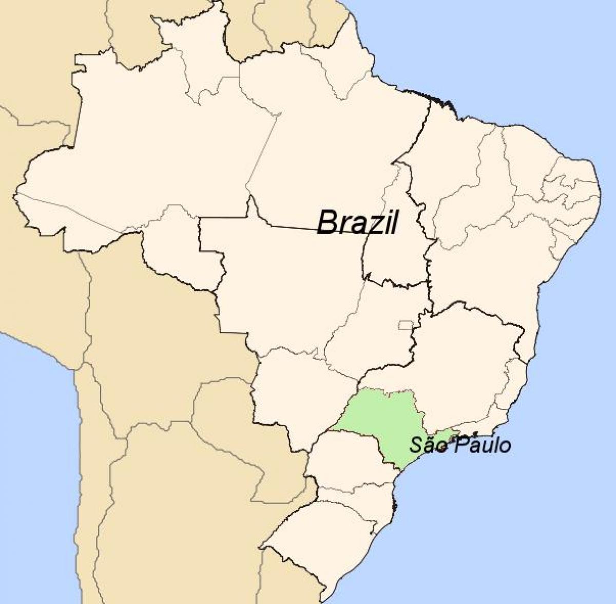 Карта Сан-Паулу в Бразилии