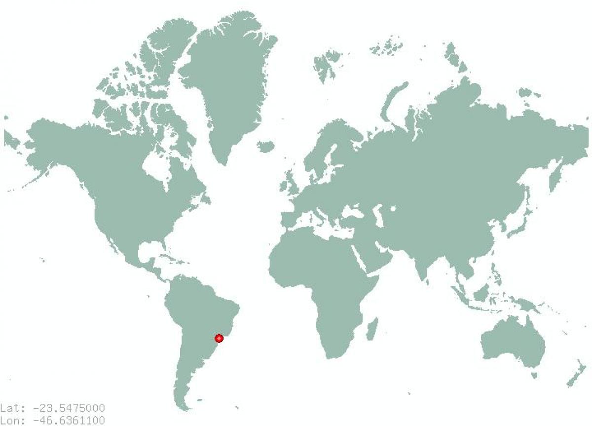 Карта Сан-Паулу в мире