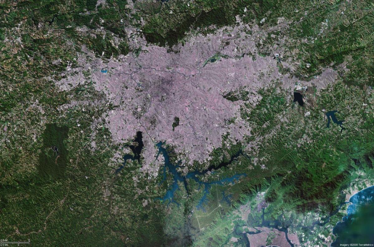 Карта спутниковая Сан-Паулу