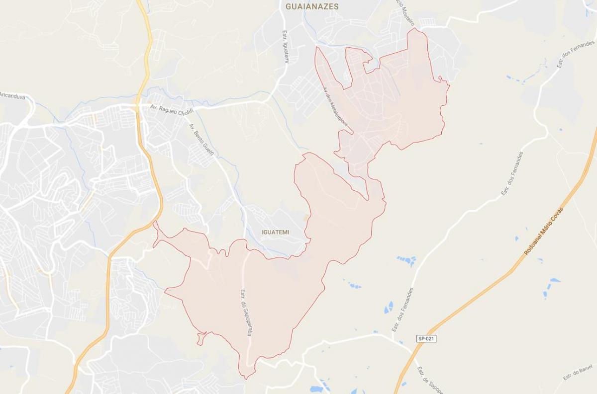 Карта Сидаде Тирадентесе Сан-Паулу