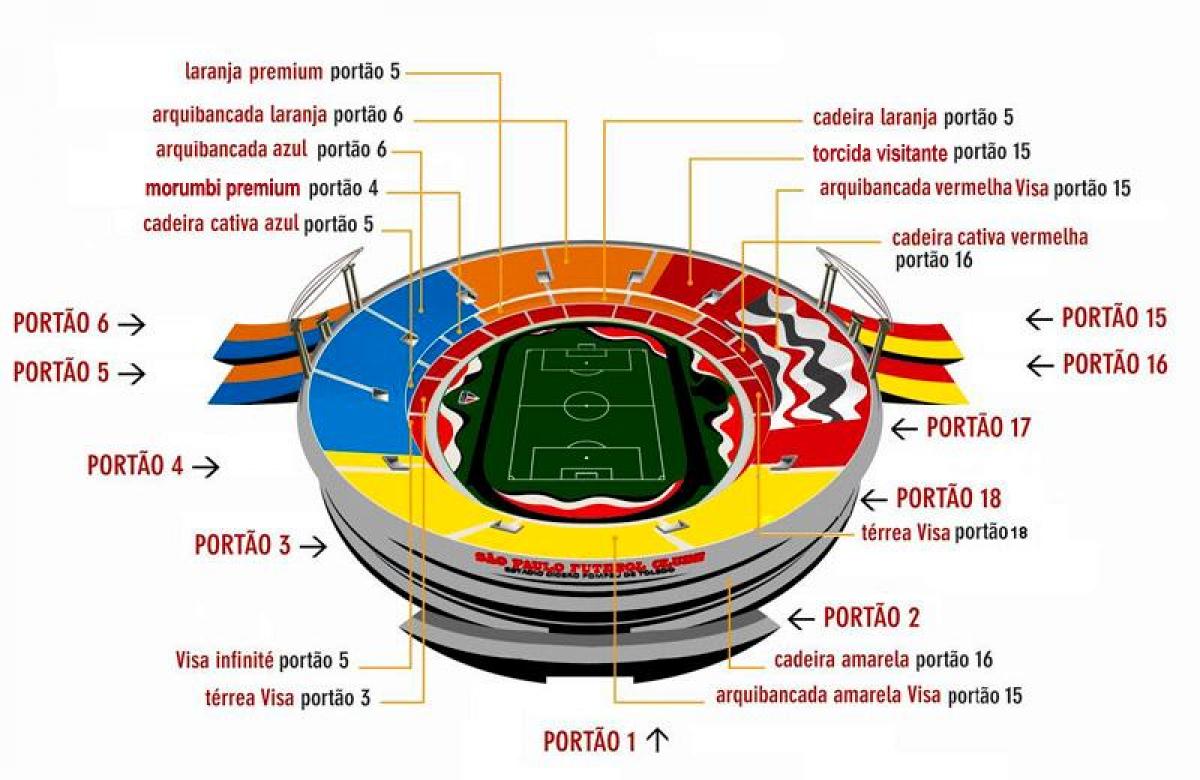 Карта Сисеро-Помпеу де Толедо стадион