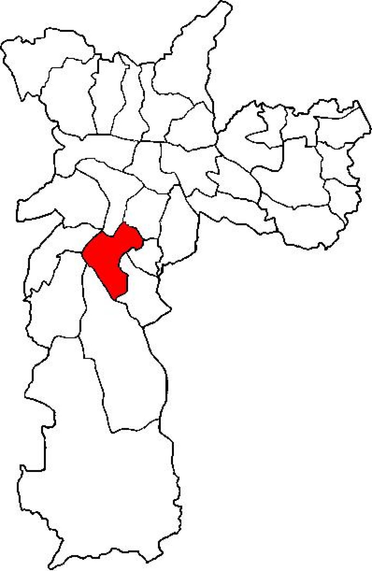 Карта Санто-суб-префектуре Амаро Сан-Паулу