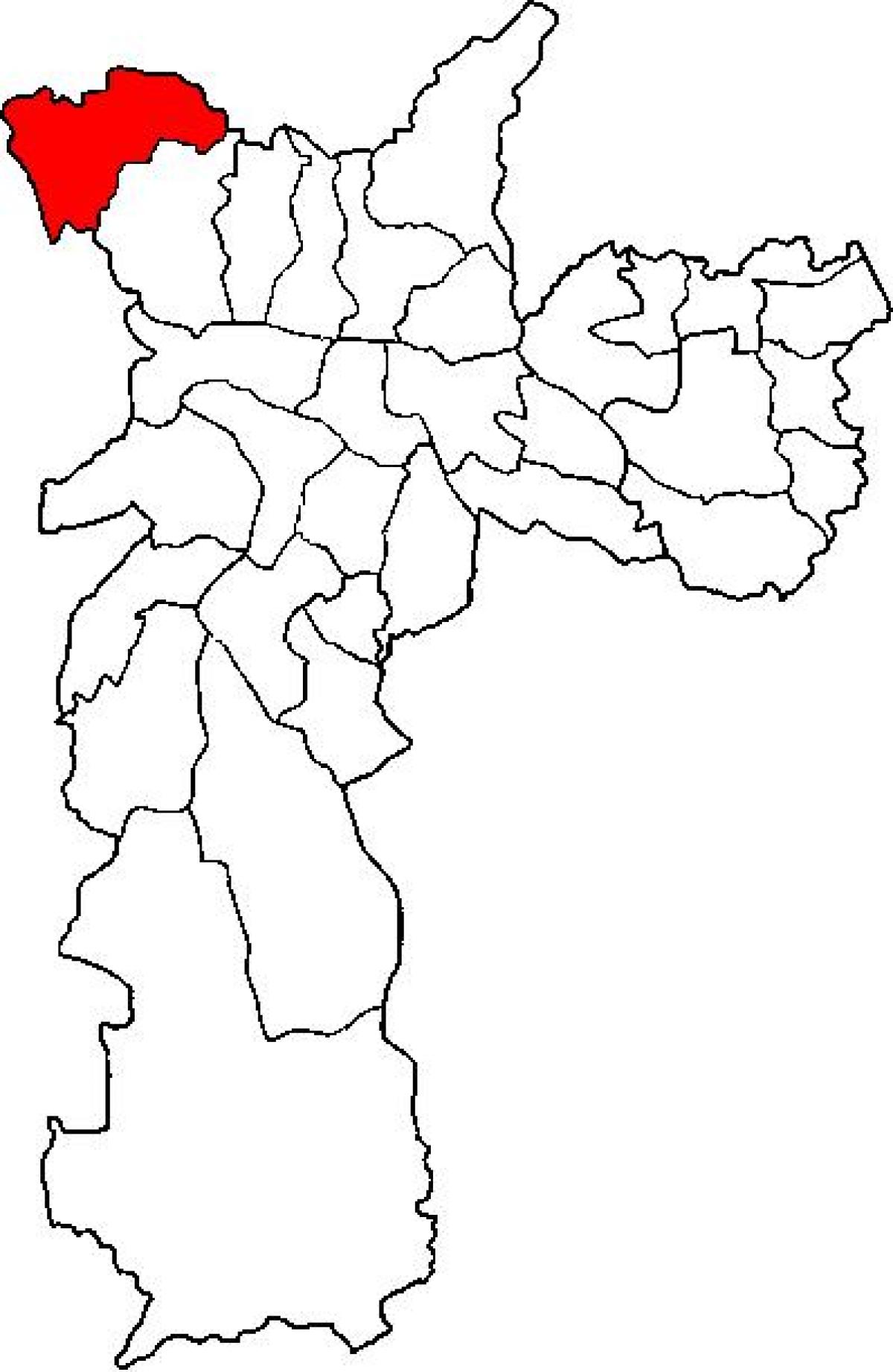Карта суб-префектуре Перус Сан-Паулу