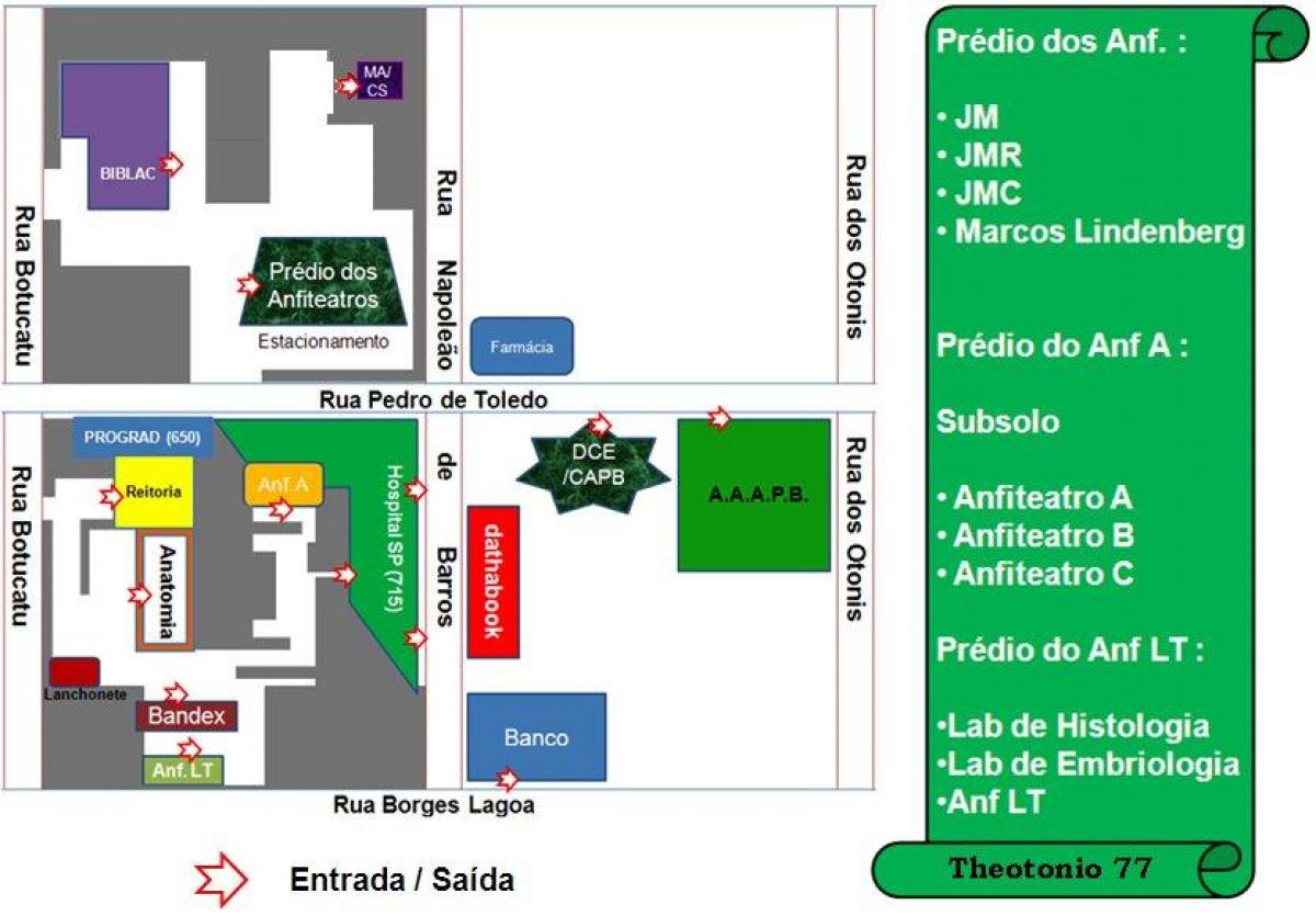 Карту из федерального университета Сан-Паулу - UNIFESP