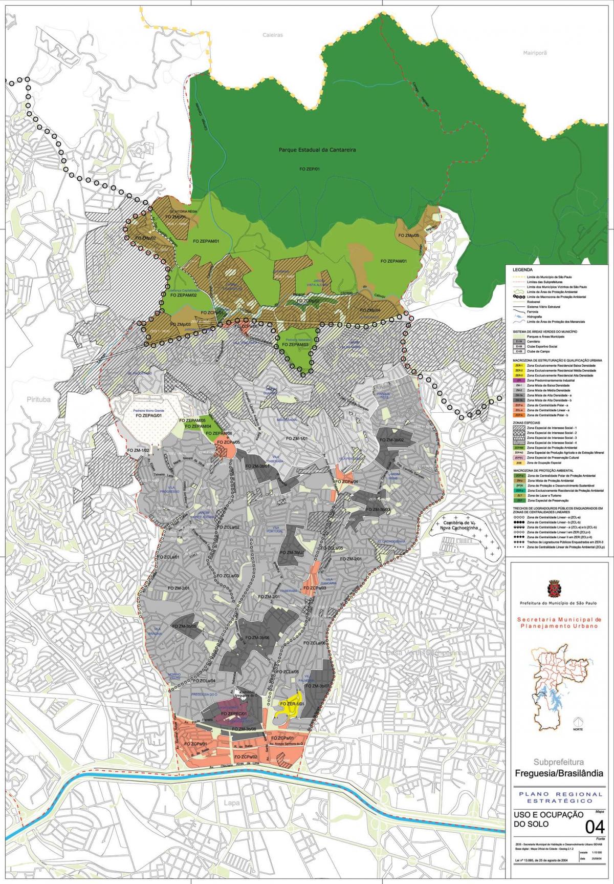 Карта Фрегезия делать Сан - Паулу - захват земли