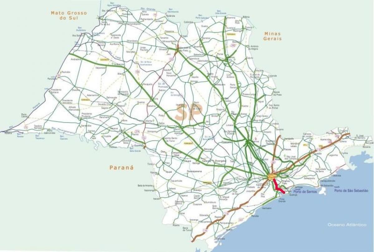 Карта шоссе Аншиета - СП 150