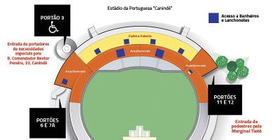 Карту стадиона Сан-Паулу Canindé