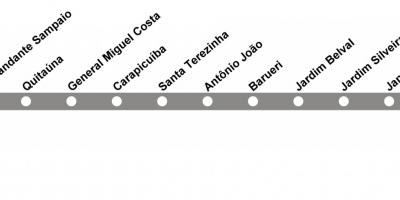 Карта Сан-Паулу CPTM - линия 10 - Алмаз