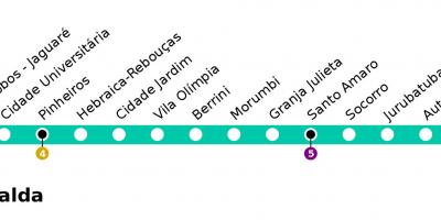 Карта Сан-Паулу CPTM - линия 9 - сайта esmeralde