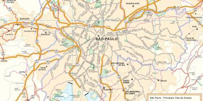 Карта Сан-Паулу аэропортов
