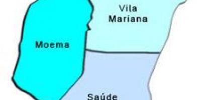 Карта Вила-Мариана супрефектур
