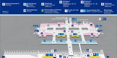 Карта автобусного терминала Тиете - верхний этаж