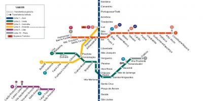 Карта метро Сан-Паулу
