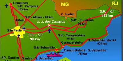 Карта аэропорта Сан-Жозе-дус-кампус
