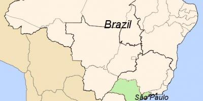 Карта Сан-Паулу в Бразилии