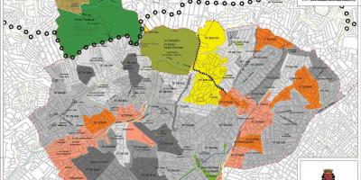 Карта Сантана-Сан-Паулу - захват земли