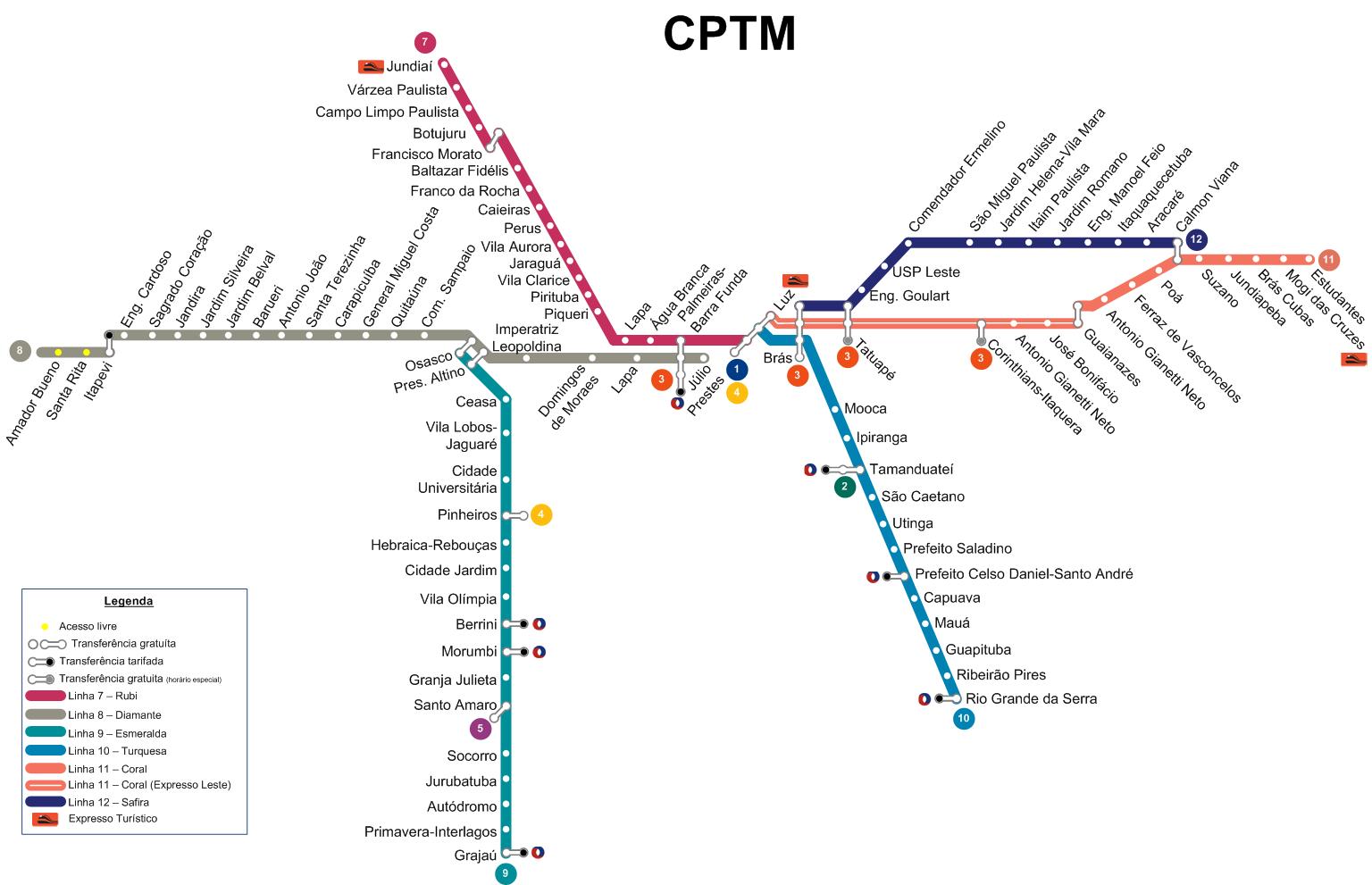 Метро сан паулу карта