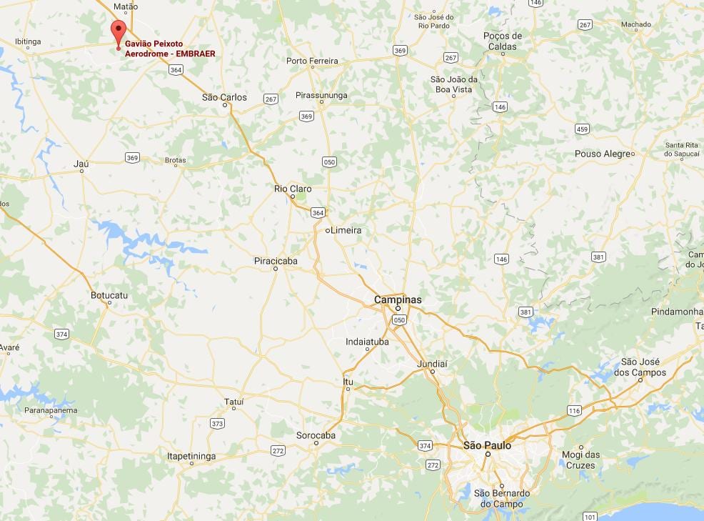 Карта аэродром Gavião Пейшоту