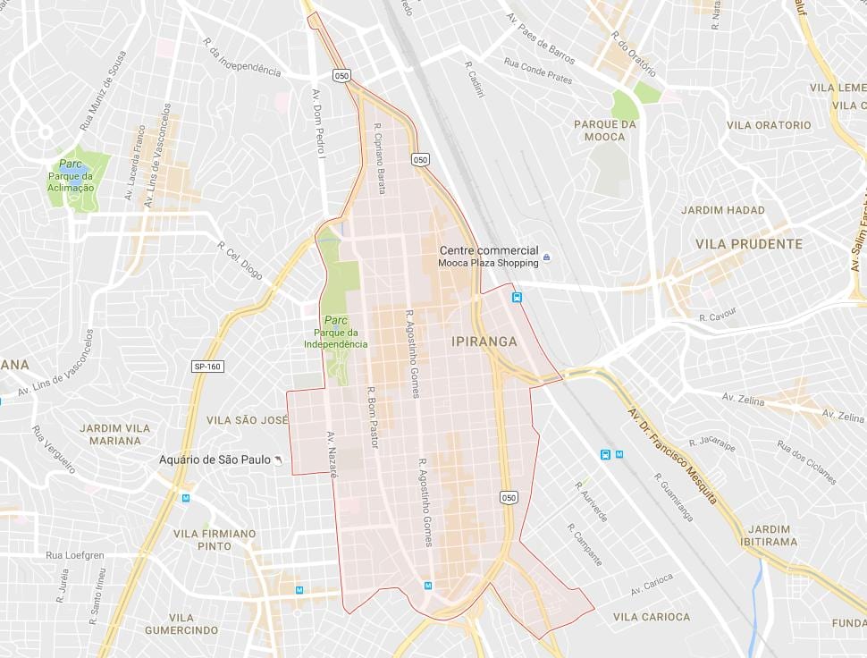 Карта Ипиранга-Сан-Паулу