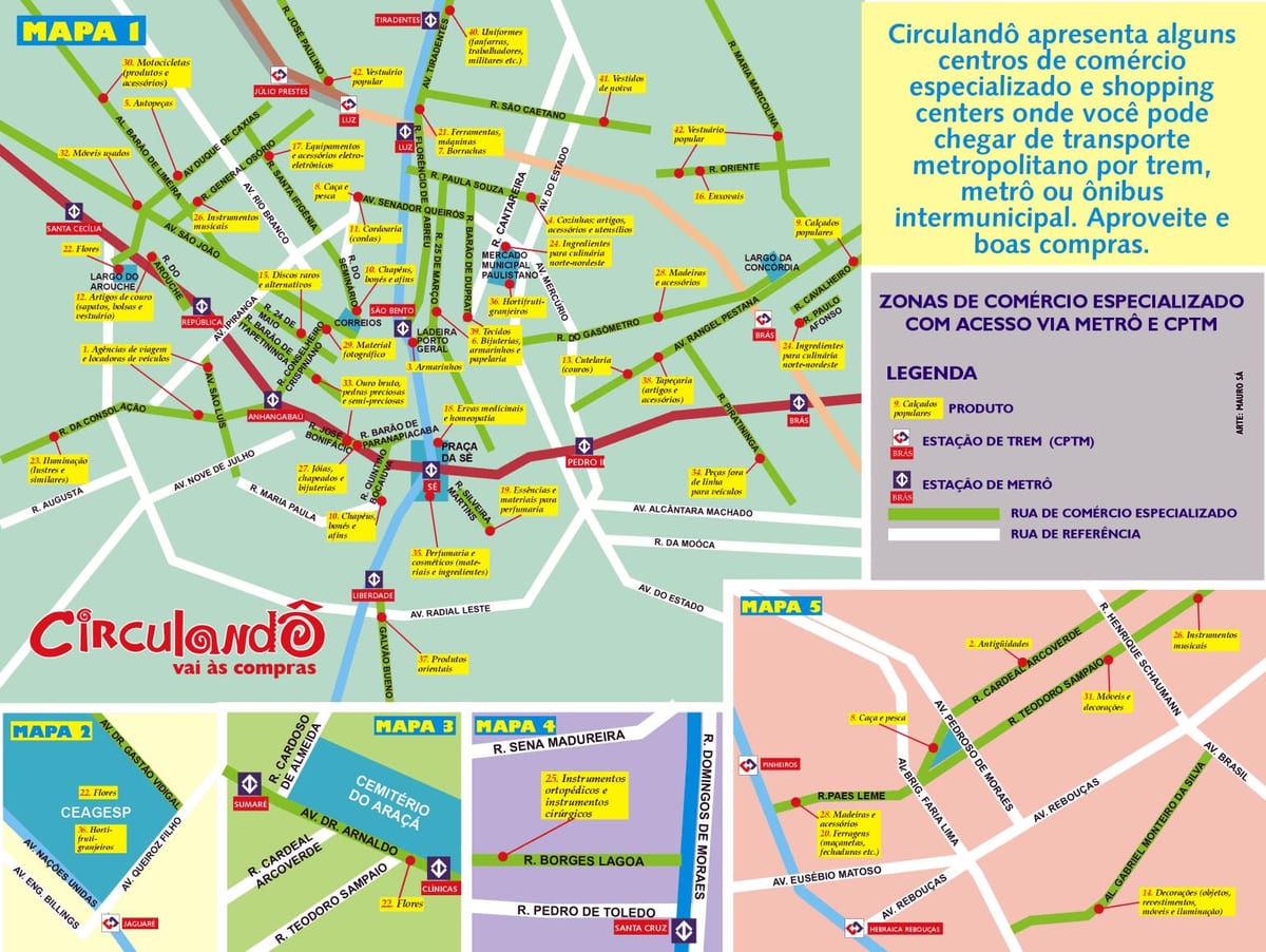 Карта супермаркеты в Сан-Паулу