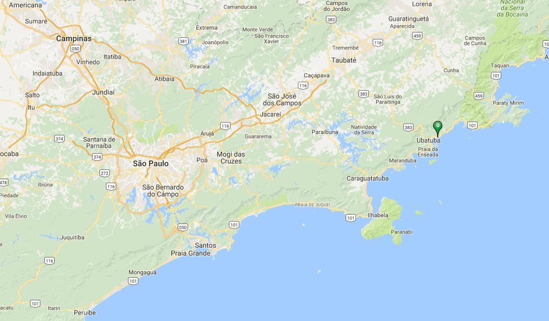 Карта пляж Вермелья-ДУ-Норти