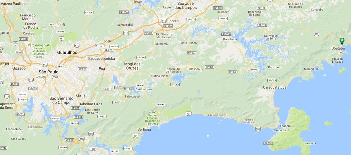Карта пляжа Переке Аку