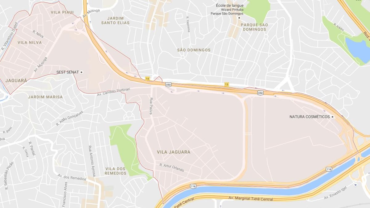 Карта Сан-Паулу Ягуарят