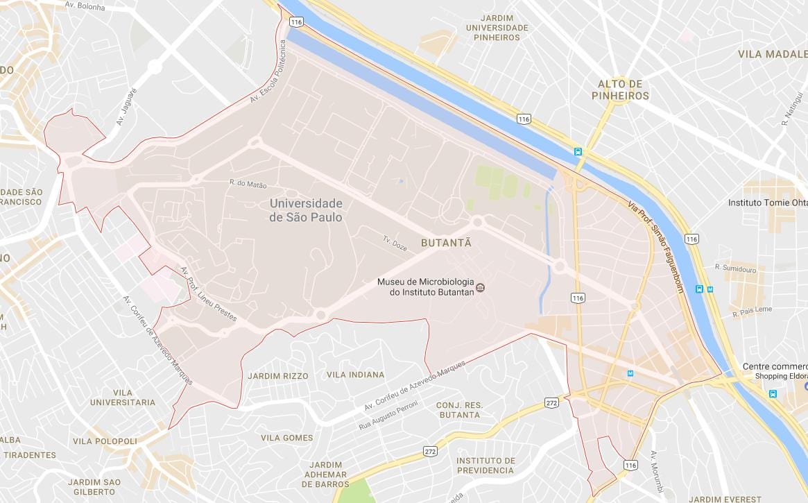 Карта Сан-Паулу Butantã
