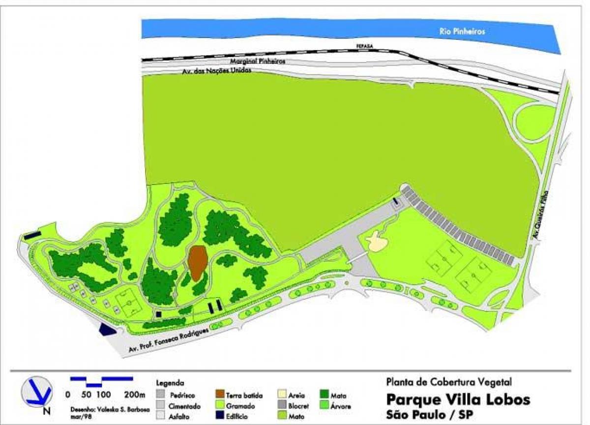 Карта парка Вилла-лобос