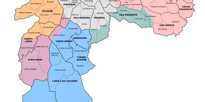 Карта административная зона Сан-Паулу