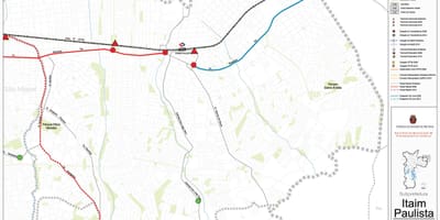 Карта Итайн Паулисте - Curuçá Вила-Сан - Паулу- общественный транспорт