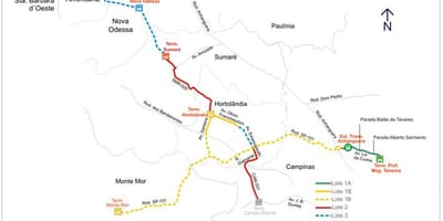 Карта коредоре метрополитано Biléo Соарес