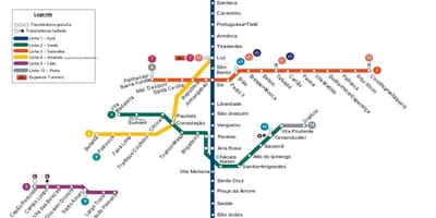 Карта метро Сан-Паулу