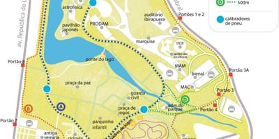 Карта парка Ибирапуэра