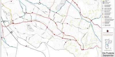 Карта Сан-Паулу-Вила-Пруденти - общественный транспорт